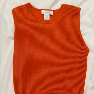 House of Harlow 1960 Vibrant Orange Knit Top